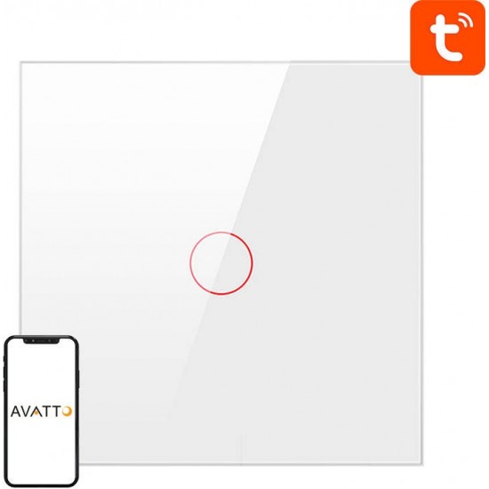 Avatto Smart Light Switch ZigBee Avatto ZTS02-EU-W1 1 Way TUYA (white)