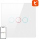 Avatto Smart Light Switch ZigBee Avatto LZTS02-EU-W3 3 Way No Neutral TUYA (white)