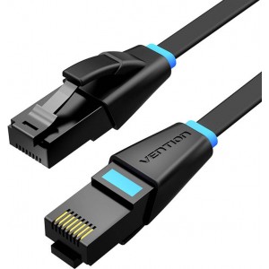 Vention Flat network cable CAT6 UTP Vention IBJBK RJ45 Ethernet 1000Mbps 8m Black