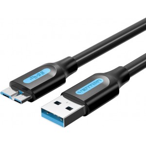 Vention USB 3.0 A to Micro-B cable Vention COPBD 2A 0.5m Black PVC