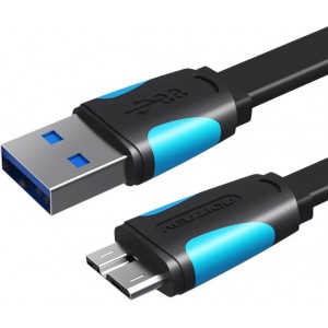 Vention Flat USB 3.0 A to Micro-B cable Vention VAS-A12-B025 0.25m Black