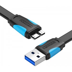 Vention Flat USB 3.0 A to Micro-B cable Vention VAS-A12-B025 0.25m Black