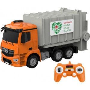 Double Eagle Remote control RC garbage truck 1:26 Double Eagle ( orange) Mercedes-Benz Antos E676-003