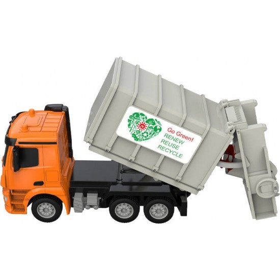 Double Eagle Remote control RC garbage truck 1:26 Double Eagle ( orange) Mercedes-Benz Antos E676-003