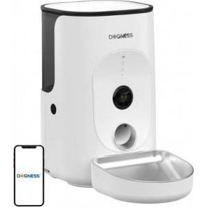 Dogness F15 WiFi 4L smart food dispenser with camera with stainless steel bowl (white)