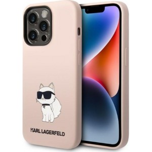 Cg Mobile Sas Karl Lagerfeld case for iPhone 14 Pro 6,1" KLHCP14LSNCHBCP pink hardcase Silicone Choupette