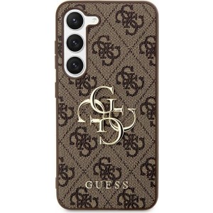 Cg Mobile Sas Guess case for Samsung Galaxy S24 Ultra S928 GUHCS24LGF4GGR brown hardcase 4G Big Metal Logo