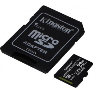 Kingston memory card 64GB microSDXC Canvas Select Plus cl. 10 UHS-I 100 MB/s + adapter