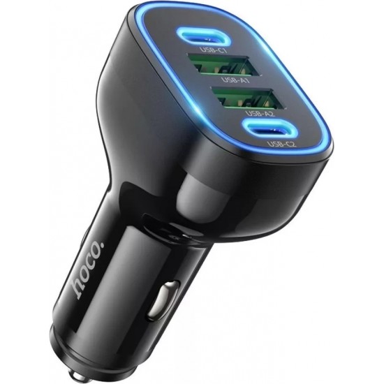 Hoco Car Charger 2 x USB A 2 x Type C PD QC 72W NZ11 Black