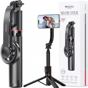 Yesido Selfie stick L07S Bluetooth statyw Flexible Tripod Black