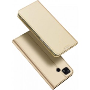 Dux Ducis Skin Pro case Xiaomi Poco C40 cover with flip card wallet gold stand