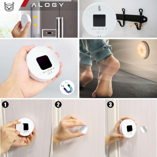 Alogy Lamp LED motion sensor dusk night lamp Alogy Sensor Light Wireless furniture lighting Warm light 3000k