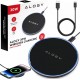 Alogy QI wireless inductive charger 20W fast LED Alogy round strong USB-C cable Black