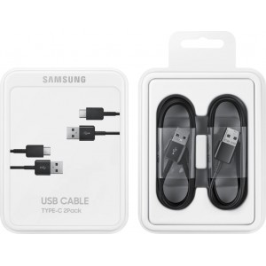 Samsung USB C cable 480Mbps 5A 1.5m (EP-DG930MBEGWW) - black (set of 2)