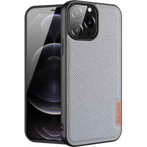 Dux Ducis Fino case covered with nylon material for iPhone 13 Pro Max gray