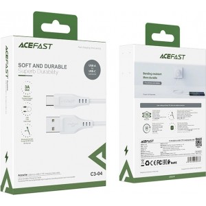 Acefast USB cable - USB Type C 1.2m, 3A white (C3-04 white)