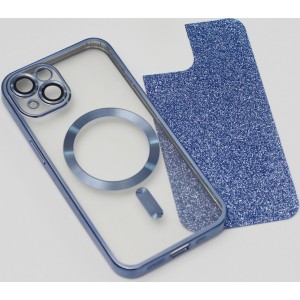 Glitter Chrome Mag case for iPhone 15 Pro Max 6,7" blue