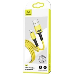 4Kom.pl USAMS Cable U52 microUSB 2A Fast Charge 1m yellow