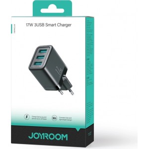 Joyroom JR-TCN02 3xUSB-A 17W 3.4A mains charger - black