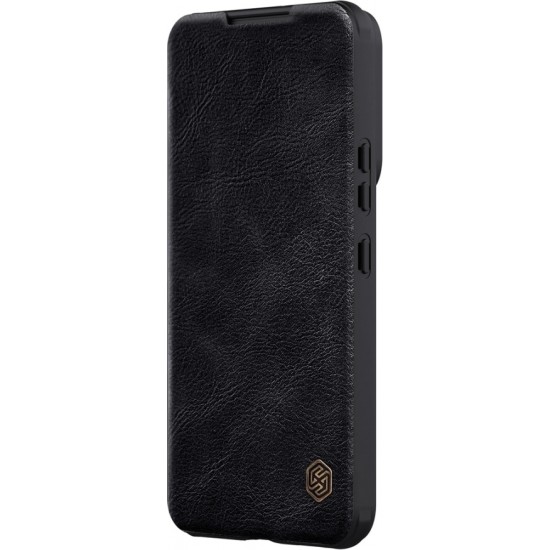 Nillkin Qin Leather Pro Case Case for Samsung Galaxy S22+ (S22 Plus) Camera Protector Holster Cover Flip Case Black