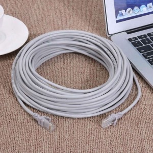 4Kom.pl Cable high-speed network cable Twisted Gold LAN UTP 5E RJ-45 30m internet white