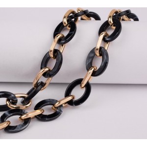 Phone chain light gold and black