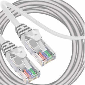 4Kom.pl Cable high-speed network cable Twisted Gold LAN UTP 5E RJ-45 30m internet white