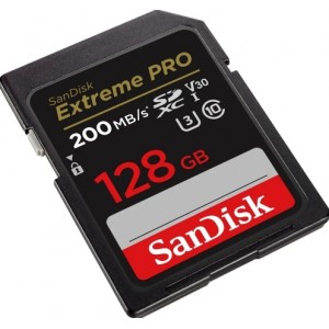 SanDisk memory card 128GB Extreme Pro SDXC C10 V30 UHS-I U3