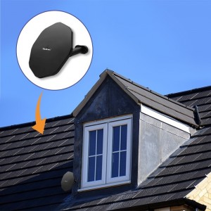 Qoltec Antenna DVB-T2 outdoor | VHF/UHF | Black