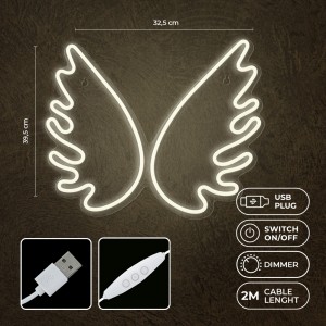 Neon PLEXI LED WINGS white FPNE09X Forever Light