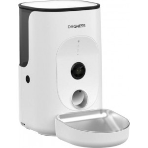 Dogness F15 WiFi 4L smart food dispenser with camera with stainless steel bowl (white)