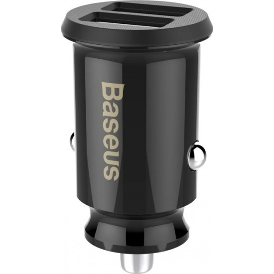 Baseus Grain Car Charger CCALL-ML01 mini charger 2x USB-A 3.1A - black