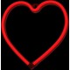 Neon LED Light HEART red Bat + USB FLNE07 Forever Light