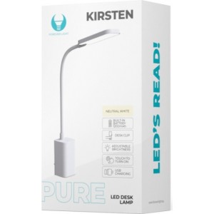 Desk LED Lamp 6W with clip PURE FLB-10 KIRSTEN white Forever Light