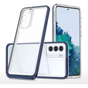 Samsung Clear 3in1 case for Samsung Galaxy S23 Plus silicone cover with frame blue