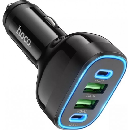 Hoco Car Charger 2 x USB A 2 x Type C PD QC 72W NZ11 Black