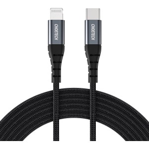 Choetech IP0039 USB-C / Lightning MFi cable, 1.2m long - black