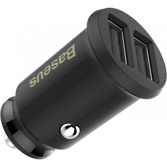 Baseus Grain Car Charger CCALL-ML01 mini charger 2x USB-A 3.1A - black