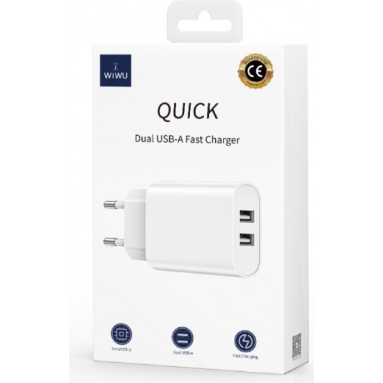 Wiwu wall charger Wi-U003 2,1A 2x USB black