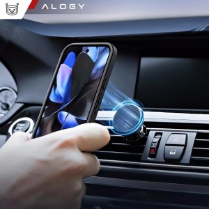 Alogy Case for iPhone 14 Pro Mag Safe Matt Case Cover matte Alogy Ring armored phone case Black