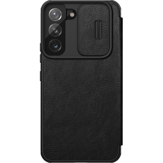 Nillkin Qin Leather Pro Case Case for Samsung Galaxy S22+ (S22 Plus) Camera Protector Holster Cover Flip Case Black