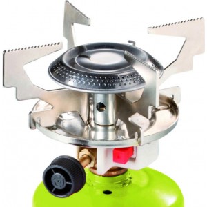 Meva Gas camping stove with punctured gas cartridges FOCUS piezo igniter 1.4kW