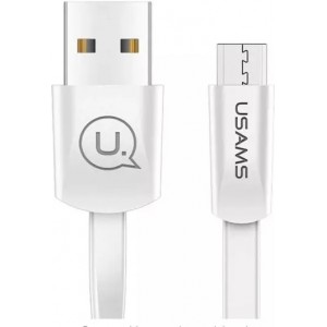 4Kom.pl USAMS U2 microUSB flat cable 1.2m white