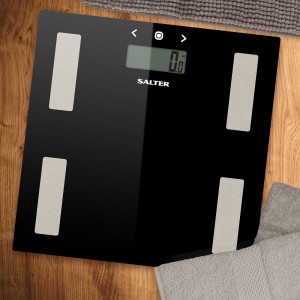 Salter 9150 BK3R Black Glass Analyser Bathroom Scales