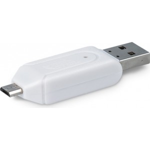 Telforceone Forever microSD / SD card reader USB + microUSB white OTG