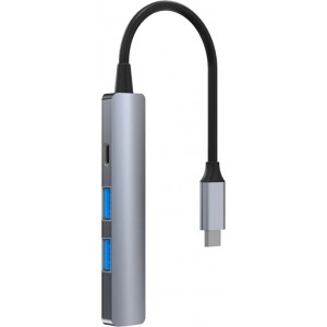 Tellur 4in1 USB-C 3.1 Hub Aluminum, Grey