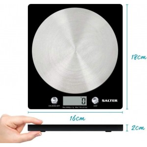 Salter 1036 BKSSDR Disc Electronic Digital Kitchen Scales Black