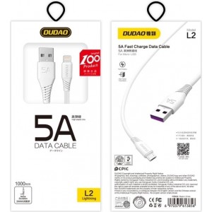 Dudao cable USB / micro USB cable 5A 1m white (L2M 1m white)