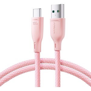 Joyroom Multi-Color Series S-A34 USB-A / USB-C Cable 100W 1m - Pink