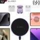 Alogy QI wireless inductive charger 20W fast LED Alogy round strong USB-C cable Black